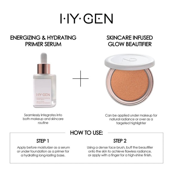 NATASHA DENONA I•IY•GEN SkinCare Infused Glow Beautifier Face Powder 02 Medium - Picture 3 of 6